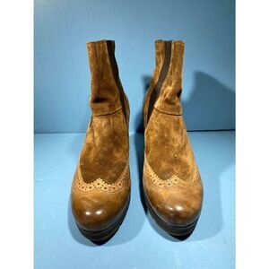 Paul Green Dashing Suede Ankle Boot Women Size 8 Brown Booties